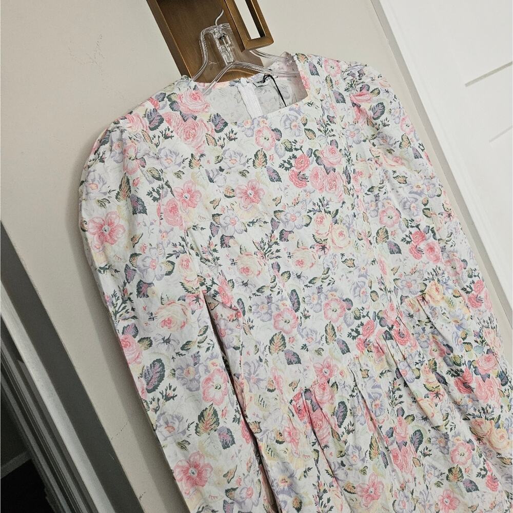 Batsheva x Laura Ashley White Floral Mini Prairie Dress Quartet NWT Size 10 - Picture 6 of 15